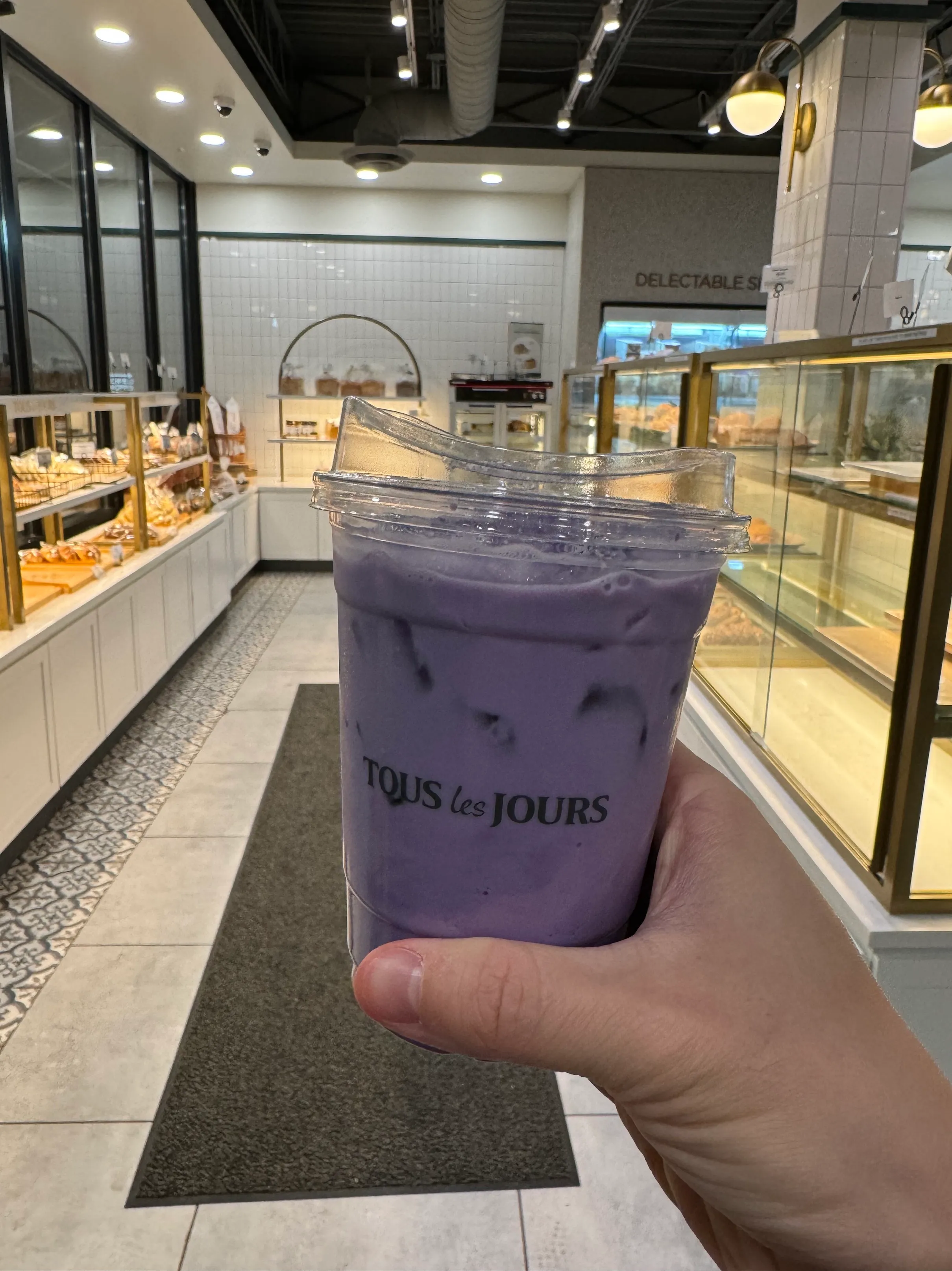 Taro Latte at Tous Les Jours